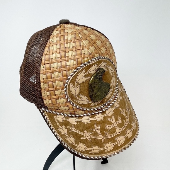 CAP HOP GALERUS SPORTS Men’s Eagle Medallion Ball Cap Brown Tan Snap Back OS - Picture 1 of 7